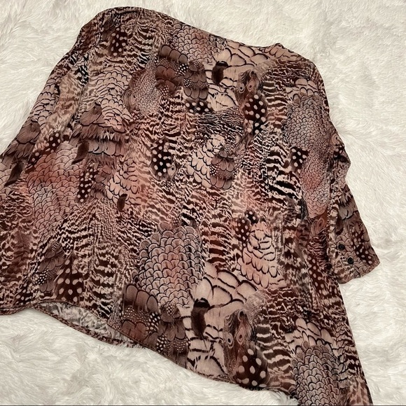 Rag & bone • Botany Feather Print Silk Top XS - Picture 9 of 11